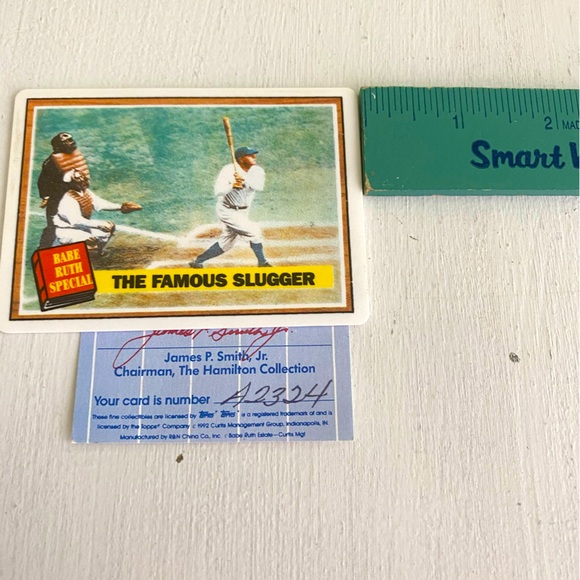 Topps Laminated Limited Edition 1991 Commemorative Babe Ruth Baseball ⚾️Card - Picture 5 of 10